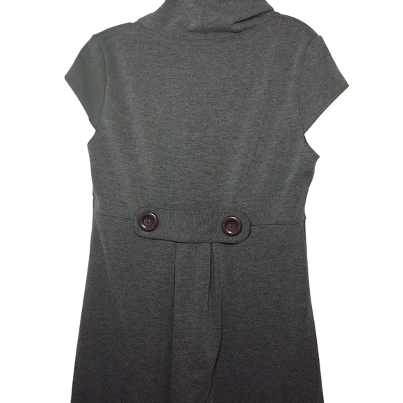 Spense Womens Cap Sleeve Cowl Neck Ribbed Knit Sweater Dress Gray Size 6 - Picture 5 of 16